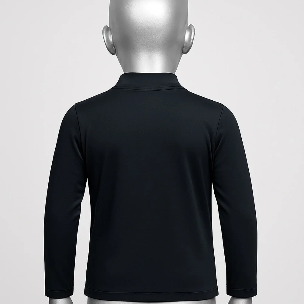 Champion Boys Duo Dry Black Mock Neck Rashguard Compression Shirt L 10-12